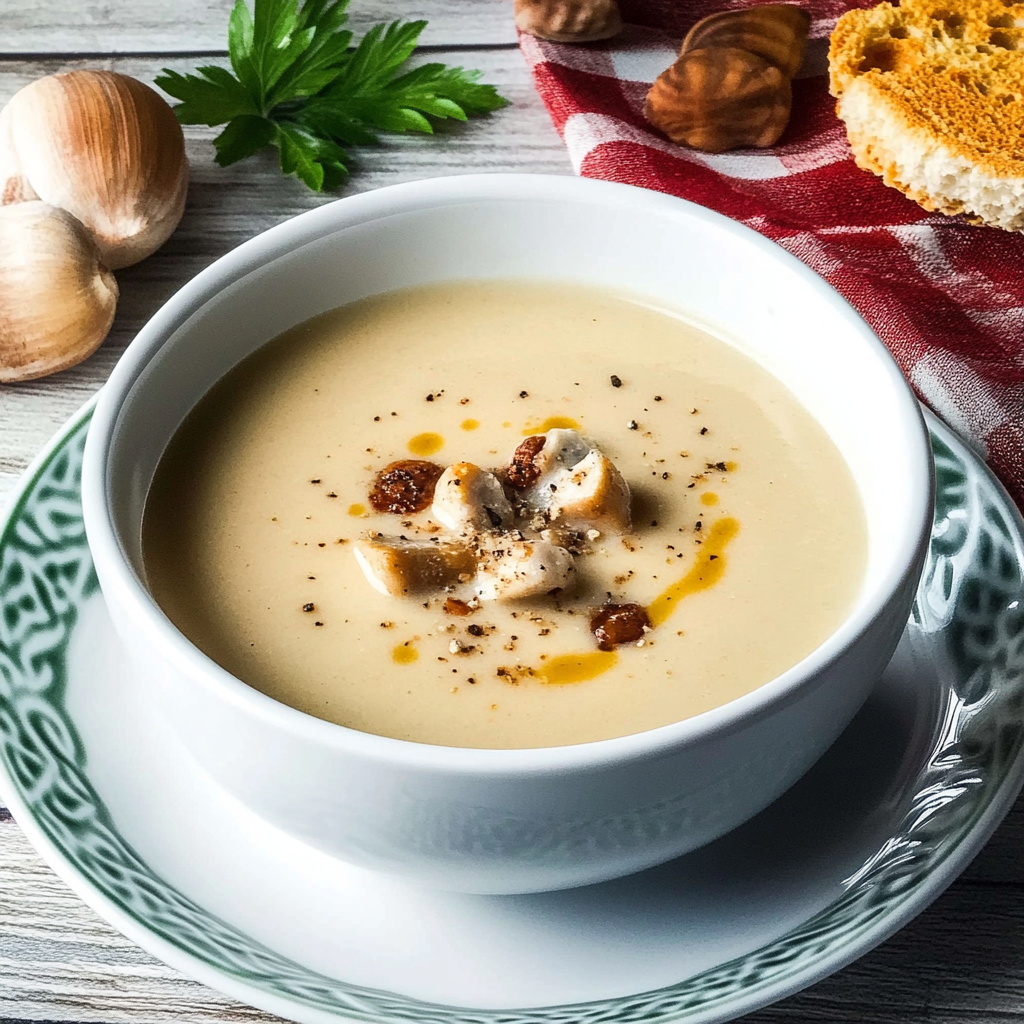 Recipe preparation for Homemade Cauliflower Clam Chowder