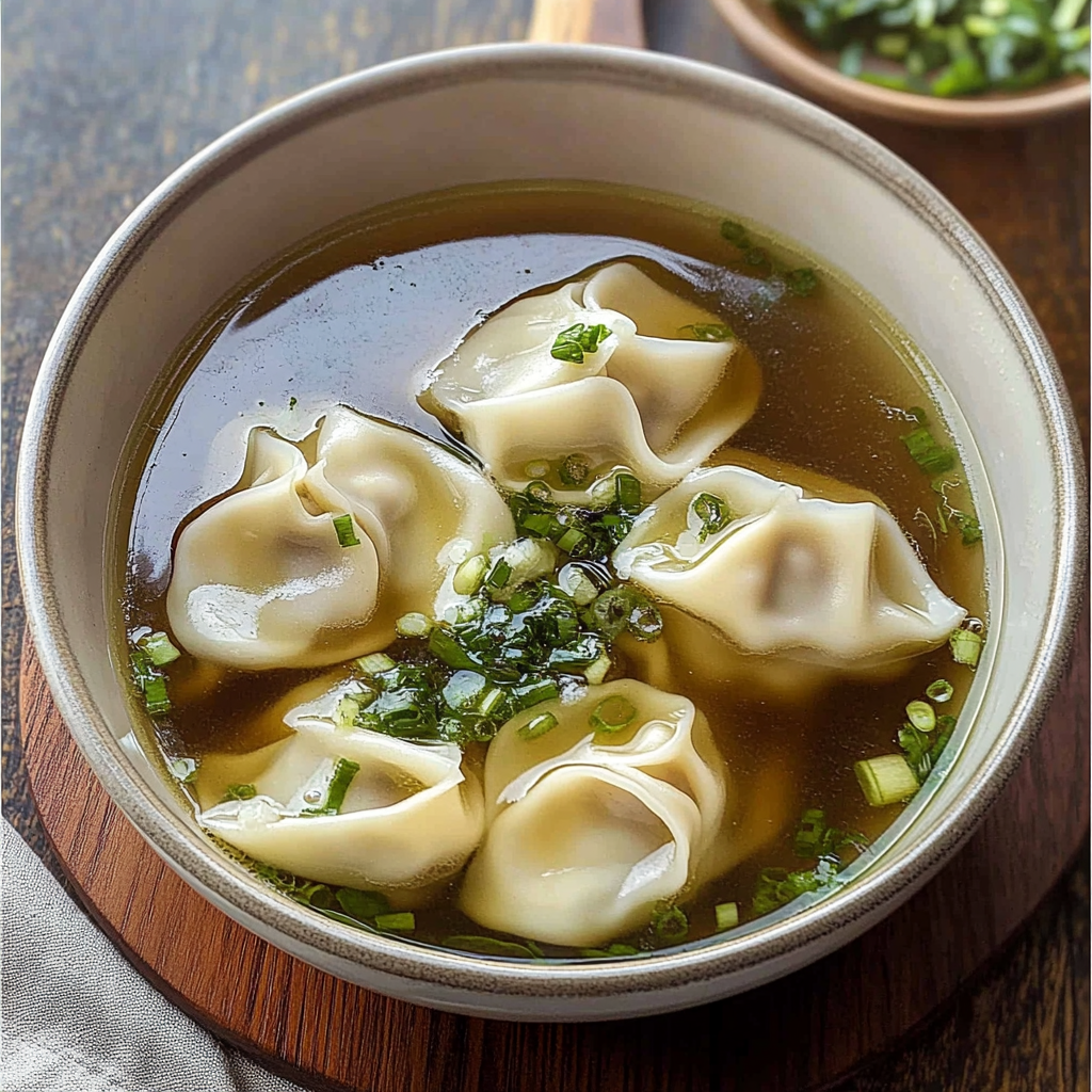 Recipe preparation for Wonton Soup Recipe