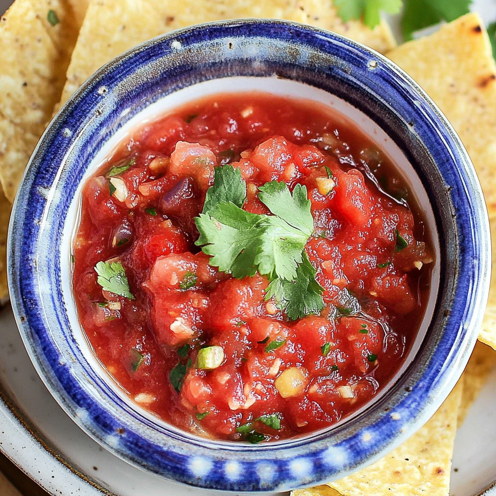Recipe preparation for Salsa Recipe with Fresh Tomatoes