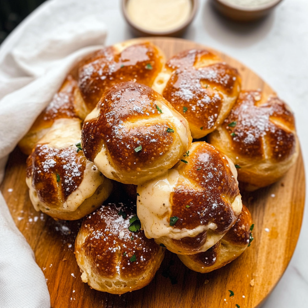 Recipe preparation for Peas Pretzels