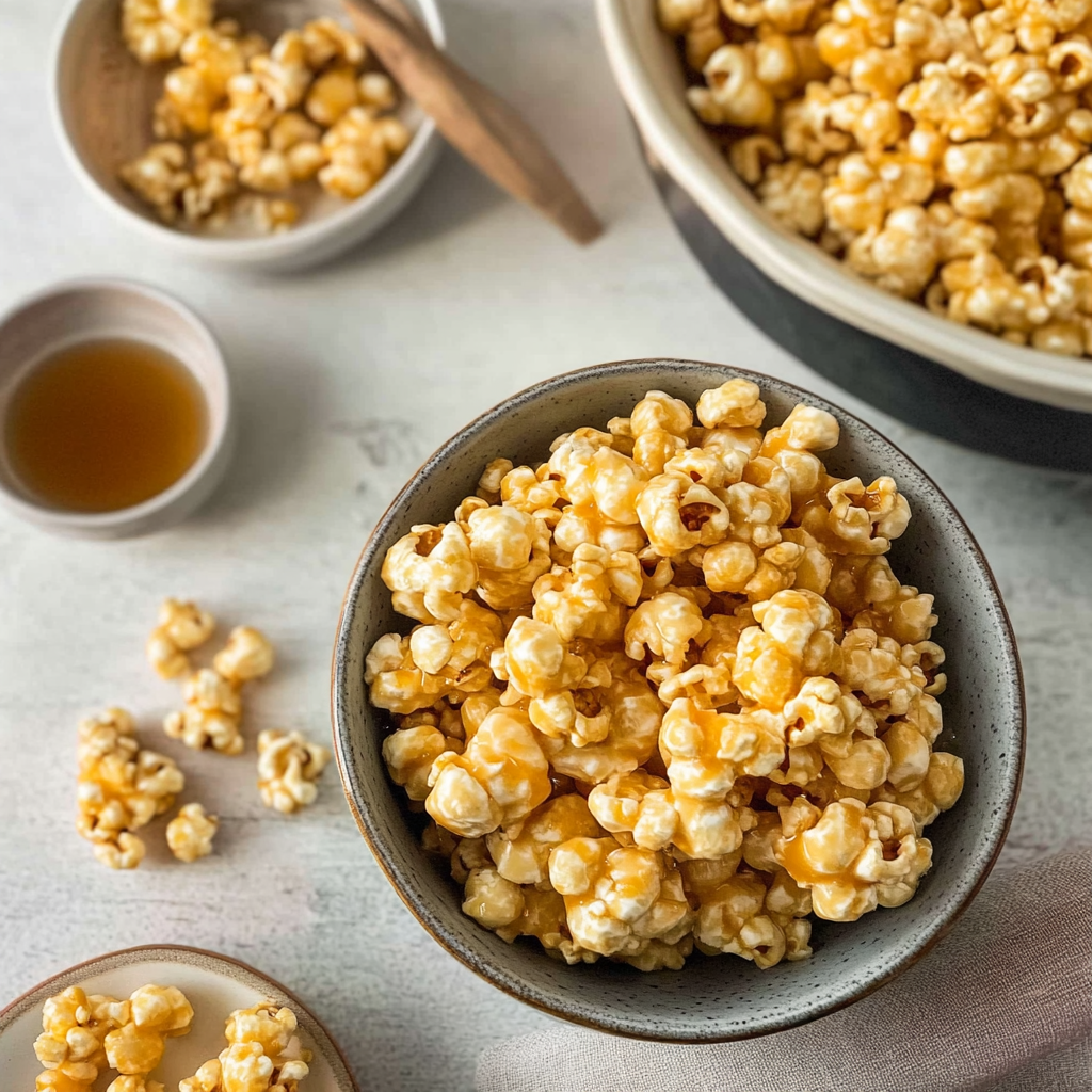 Recipe preparation for Marshmallow Caramel Corn
