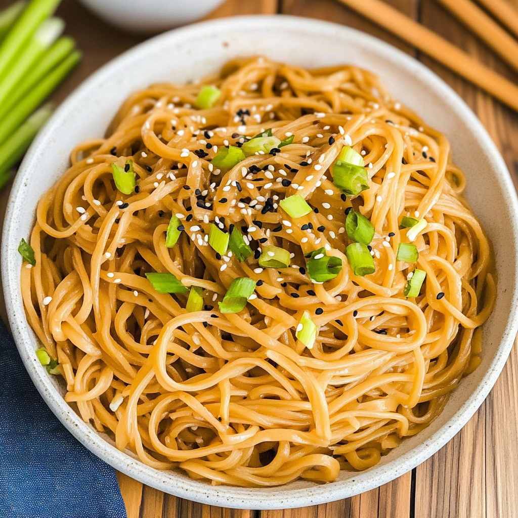 Recipe preparation for Cold Sesame Noodles