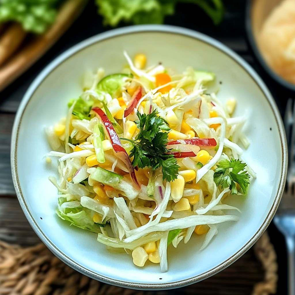 Recipe preparation for Corn Waldorf Salad
