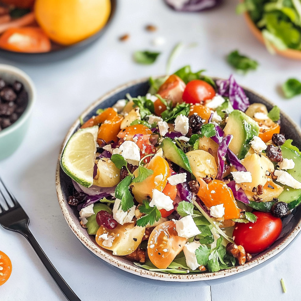 Recipe preparation for Sunshine Salad