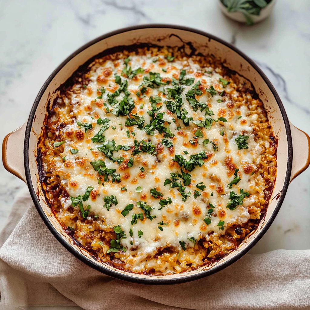 Recipe preparation for French Onion Butter Rice