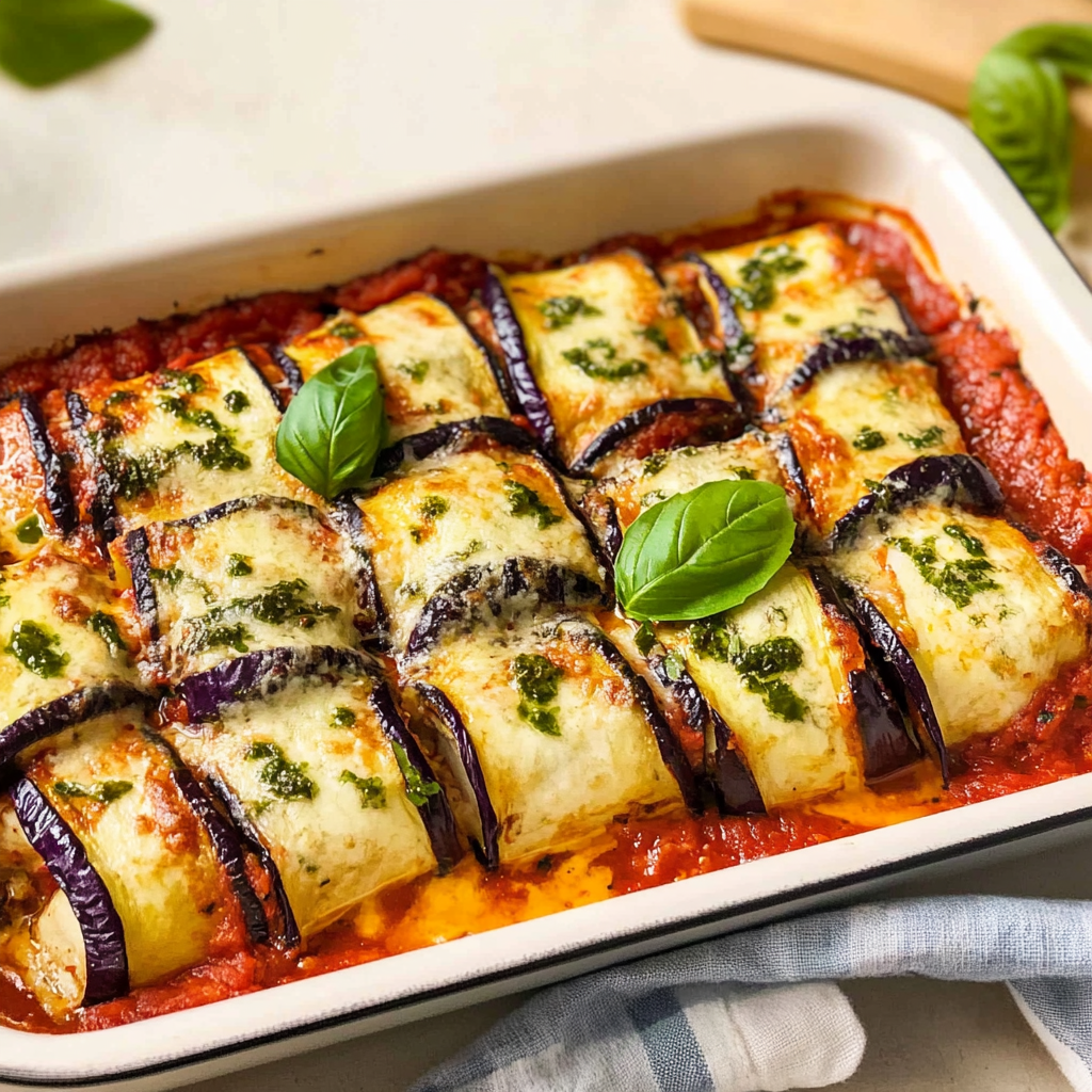 Recipe preparation for Eggplant Rollatini
