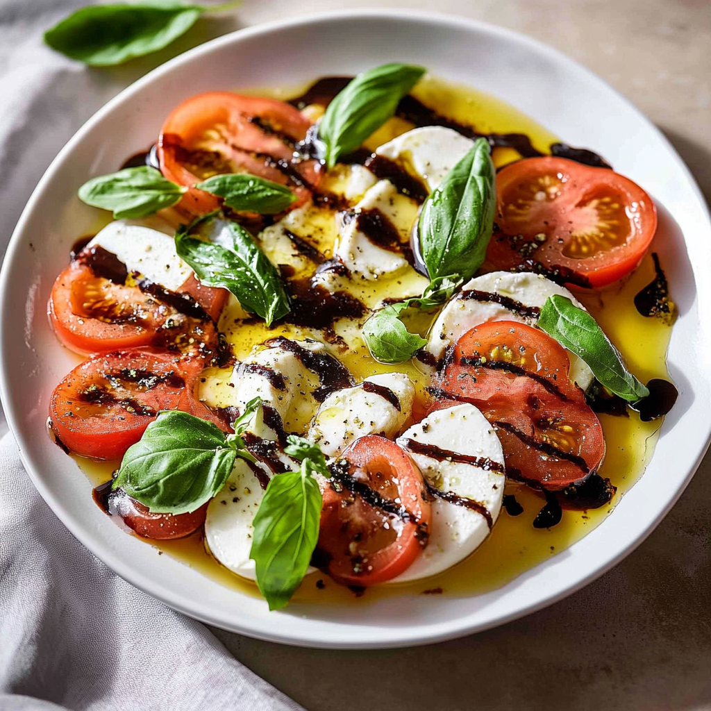 Recipe preparation for Light Caprese Salad