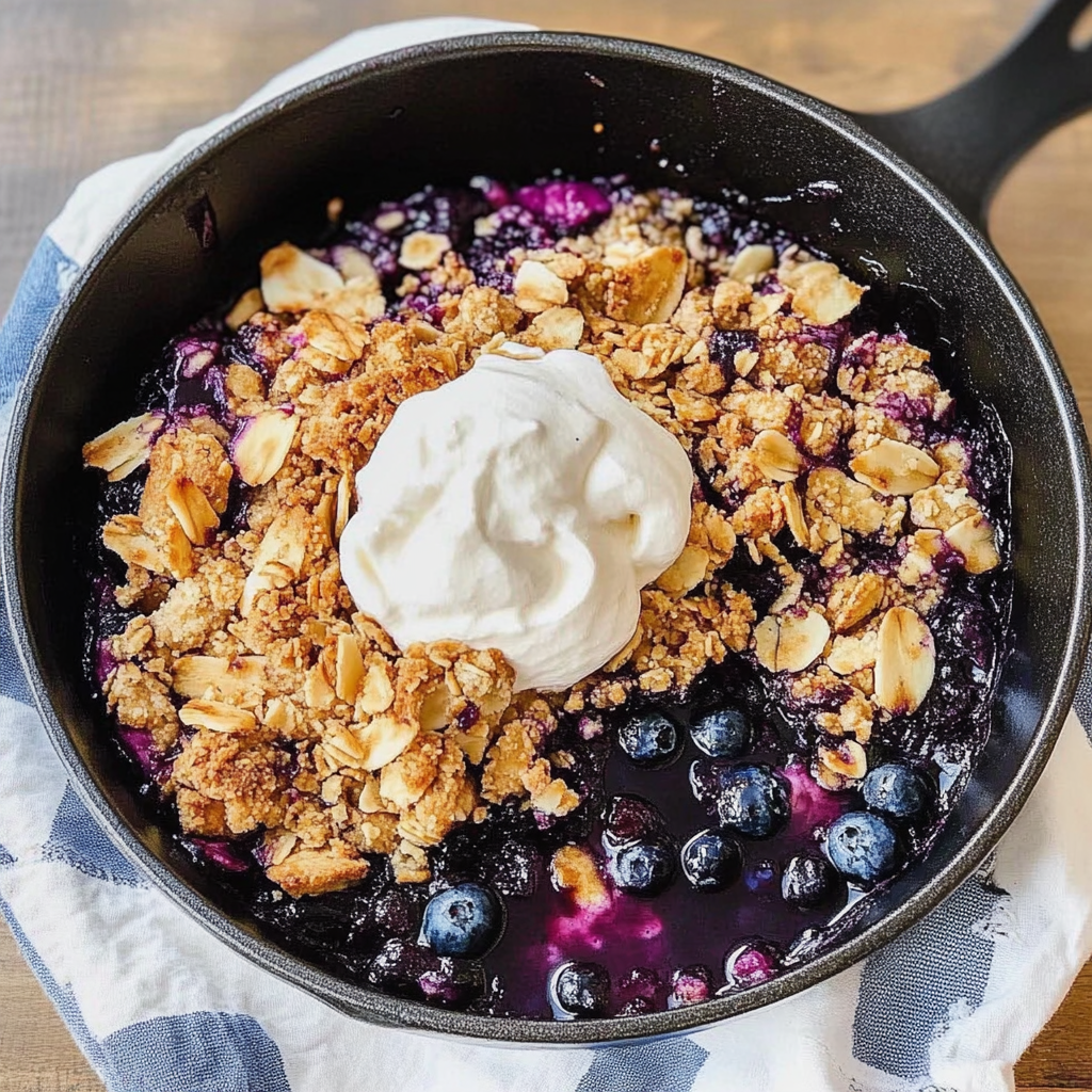 Recipe preparation for Blueberry Crisp