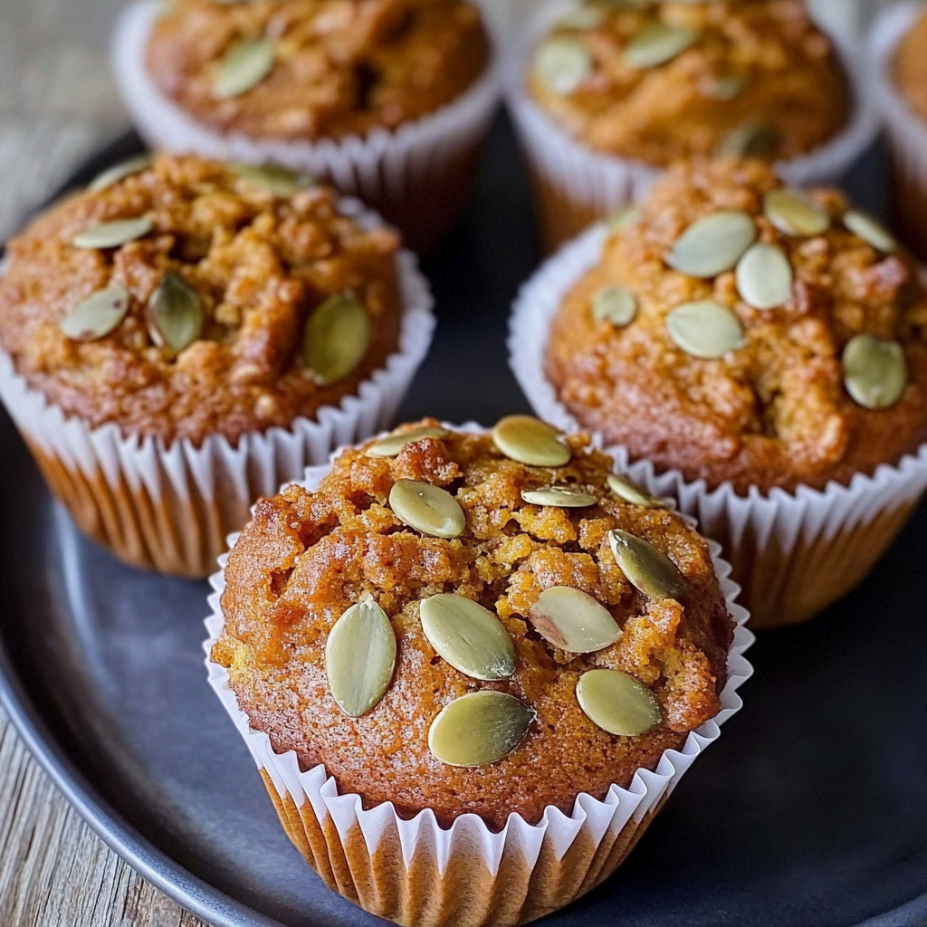 Recipe preparation for Pumpkin Streusel Muffins