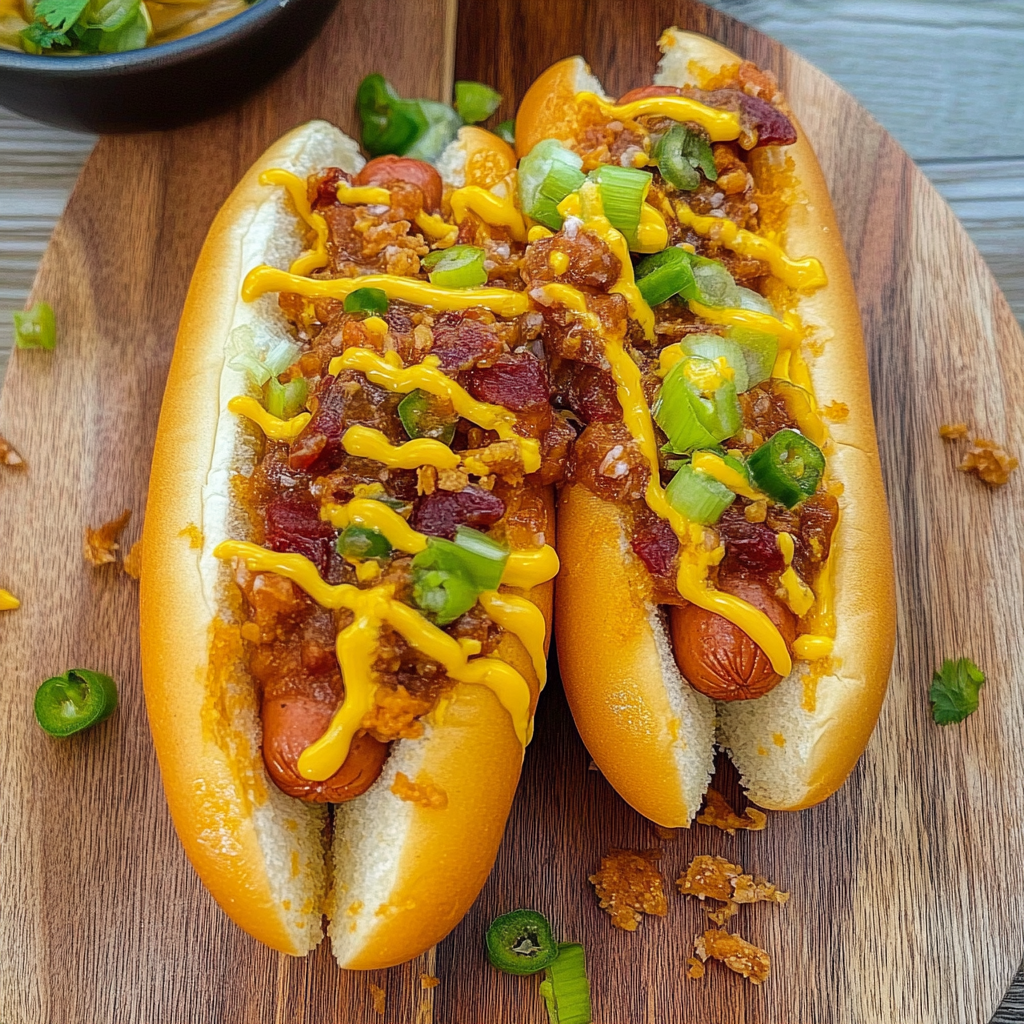 Recipe preparation for Chili Corn Dogs