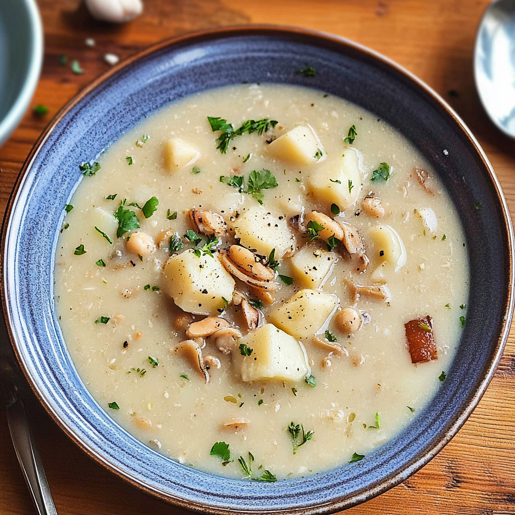 Recipe preparation for Apple Clam Chowder