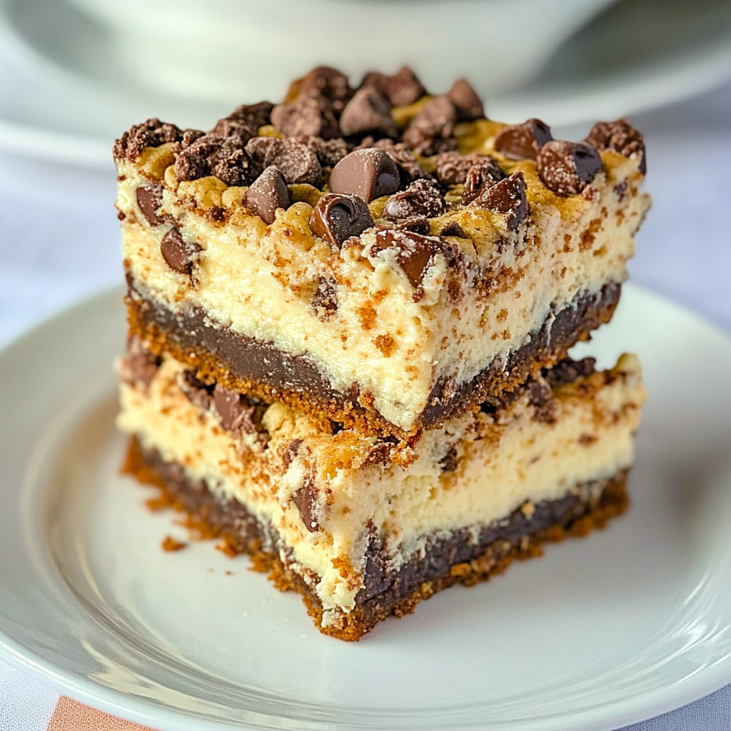 Recipe preparation for Brown Butter Chocolate Chip Cookie Cheesecake Bars