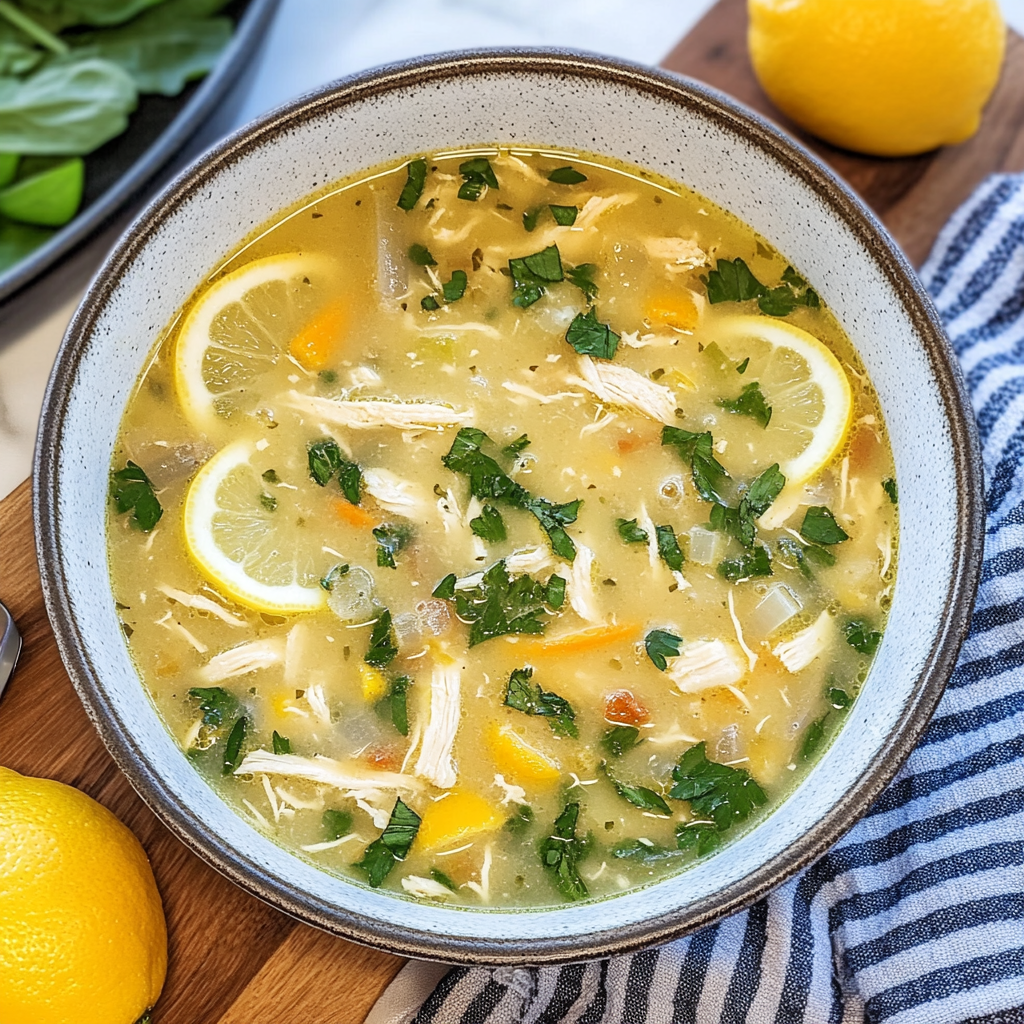 Recipe preparation for Simple Lemony Chicken Soup