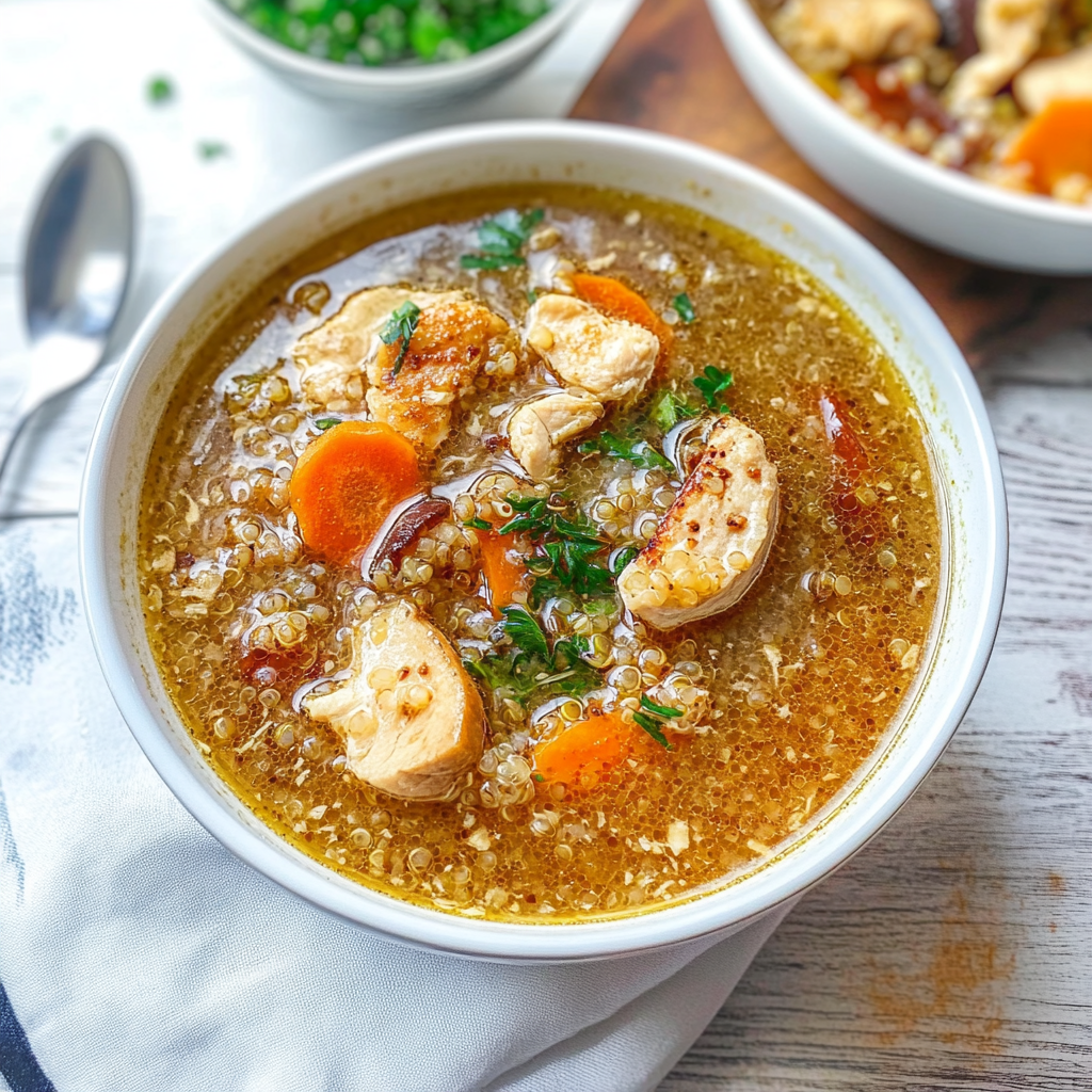 Recipe preparation for Chicken Quinoa Soup
