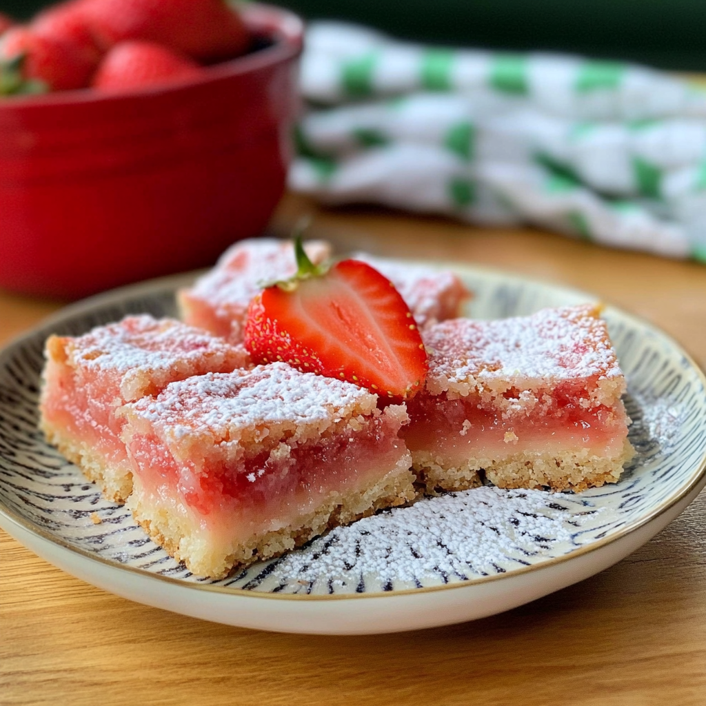 Recipe preparation for Strawberry Lime Gooey Bars