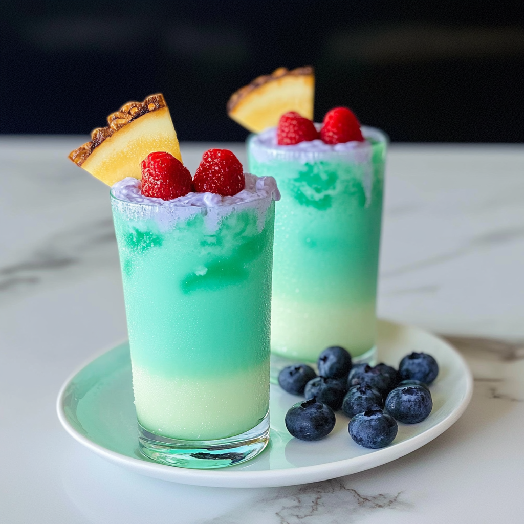 Recipe preparation for Blue Hawaiian Drink