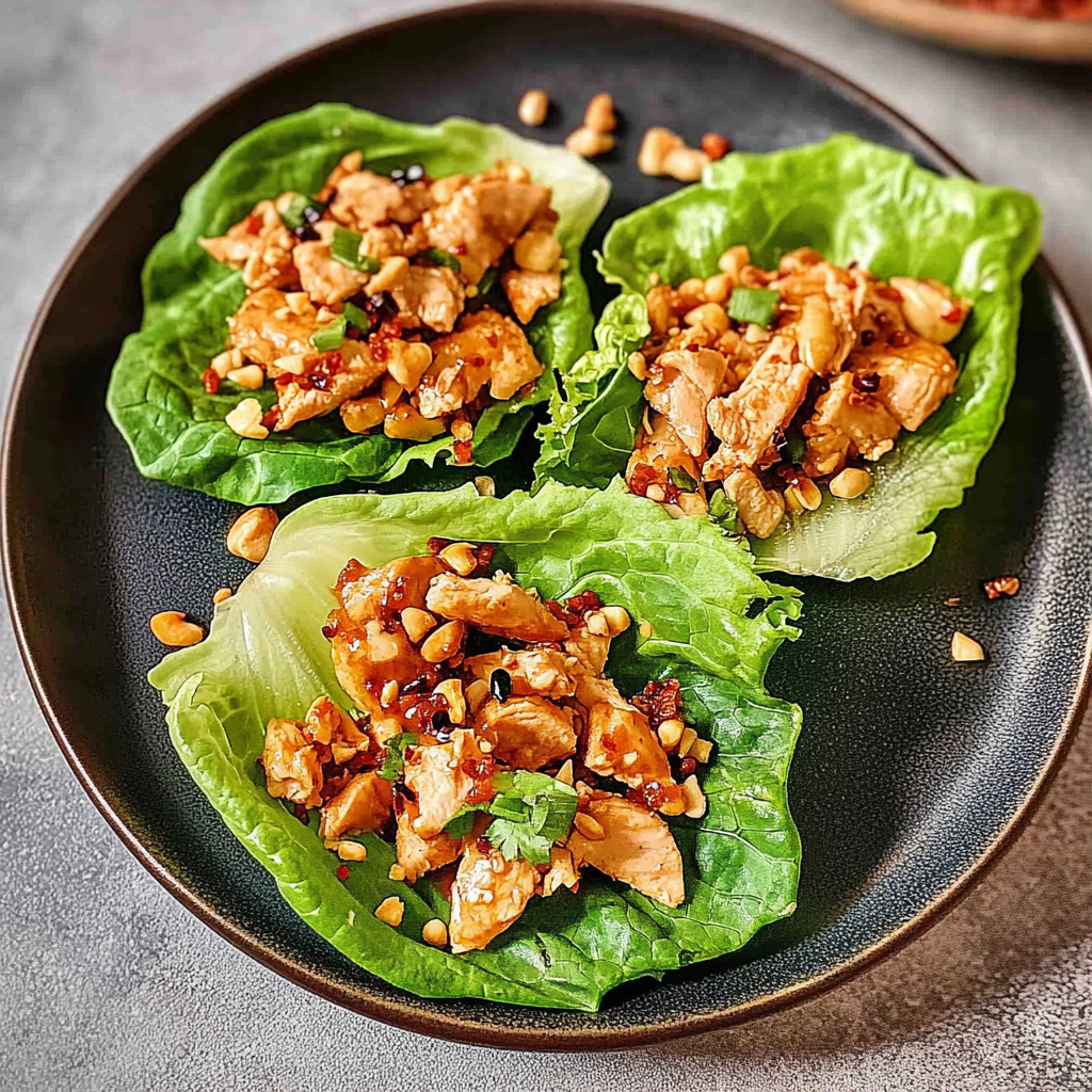 Recipe preparation for Thai Chicken Lettuce Wraps