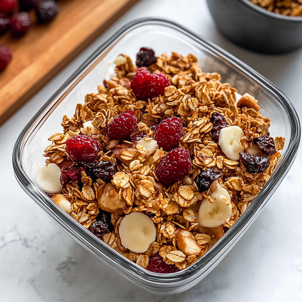 Recipe preparation for Irresistible Homemade Granola Recipe
