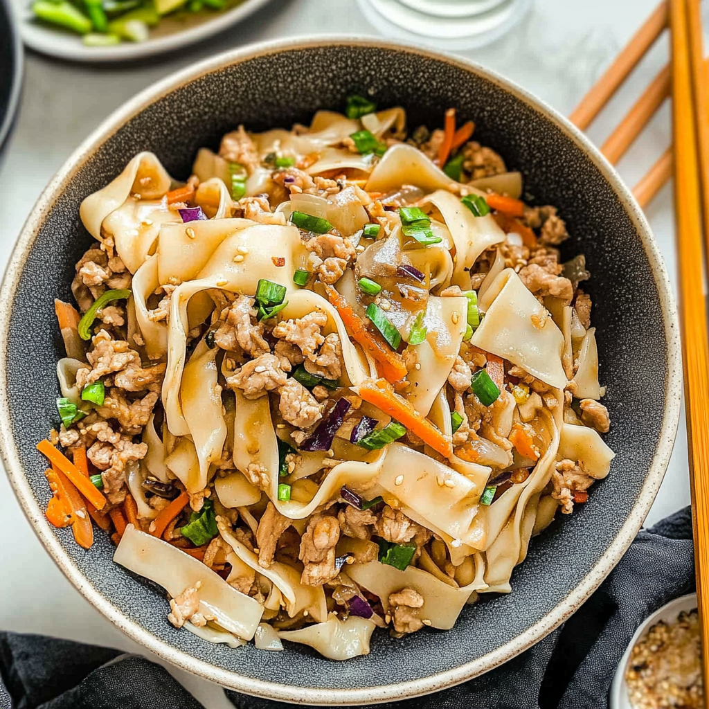 Recipe preparation for Potsticker Noodle Bowls