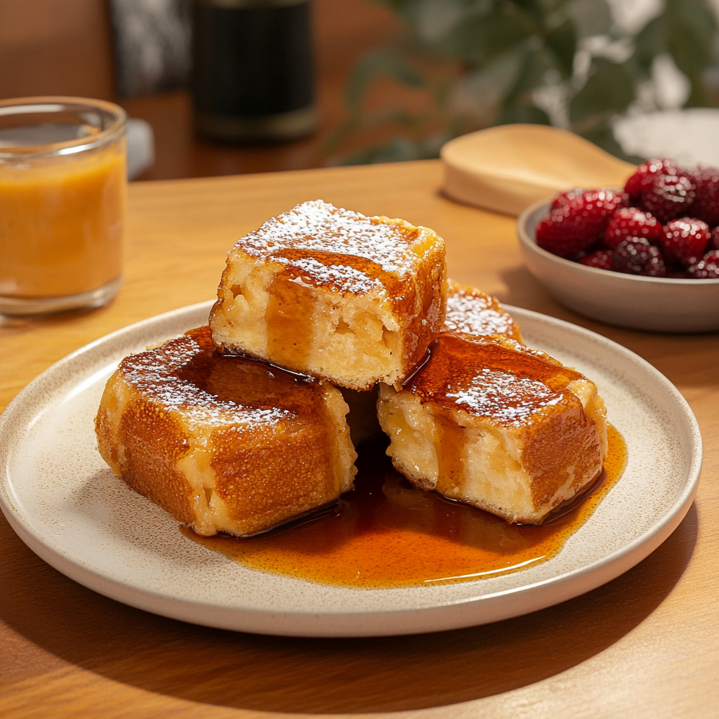 Recipe preparation for Hawaiian Roll French Toast