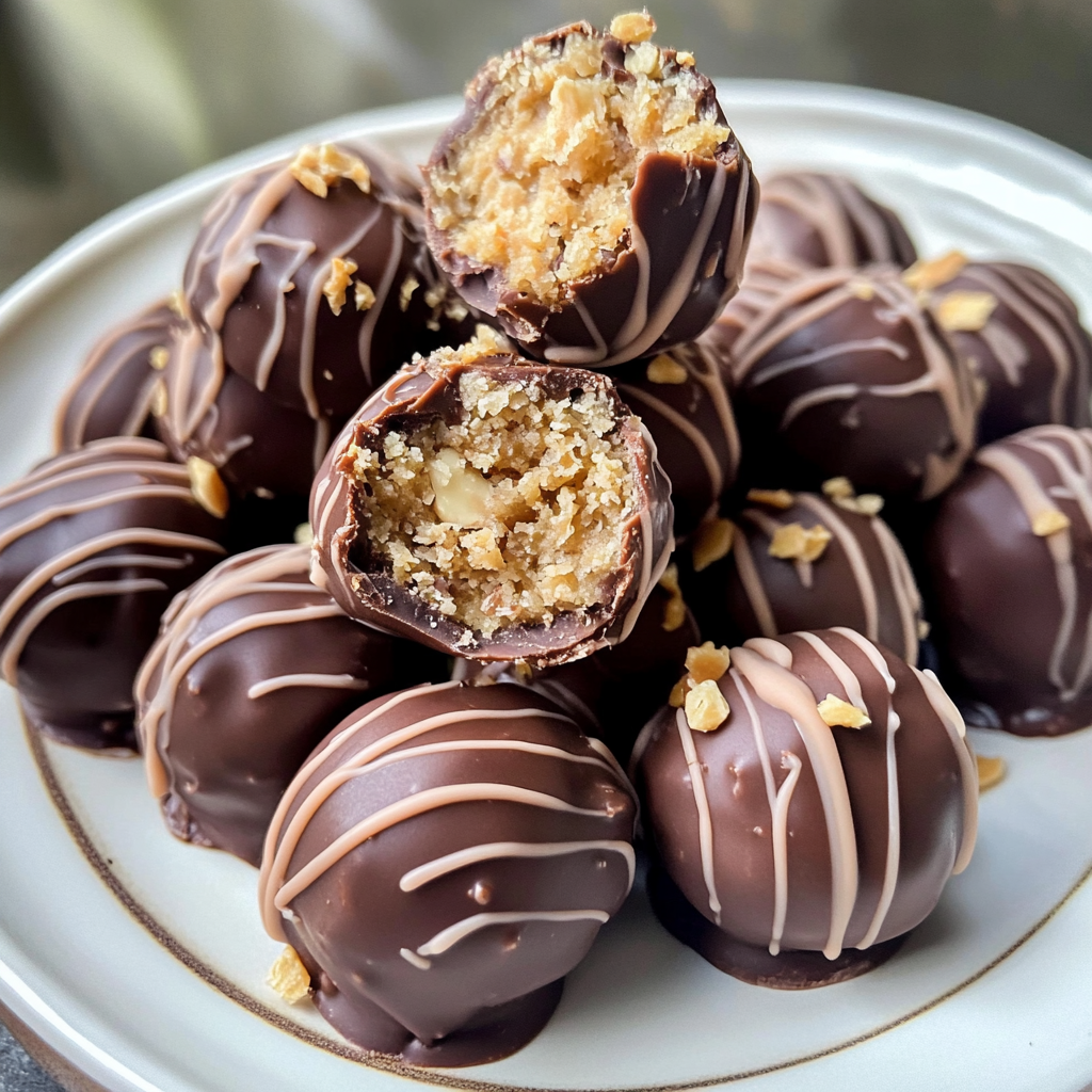 Recipe preparation for no bake peanut butter balls