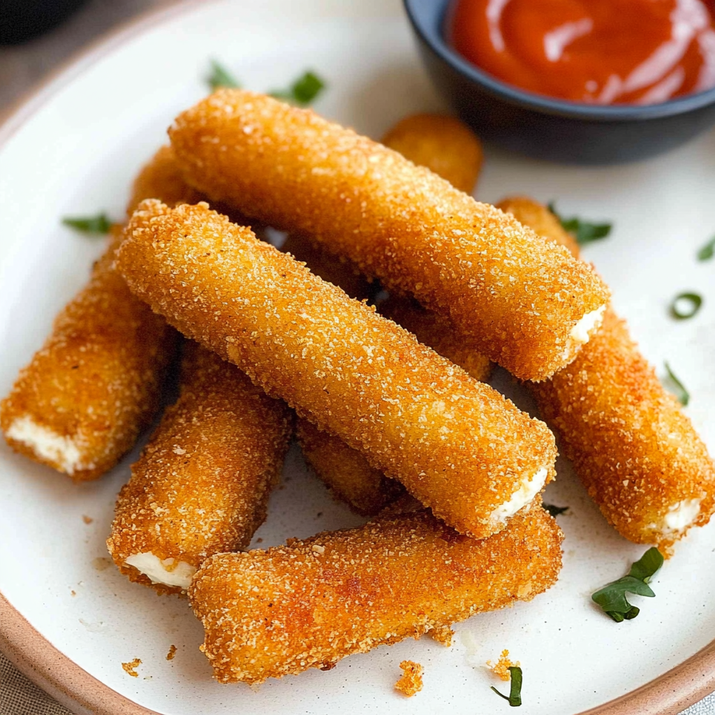 Recipe preparation for Air Fryer Mozzarella Sticks