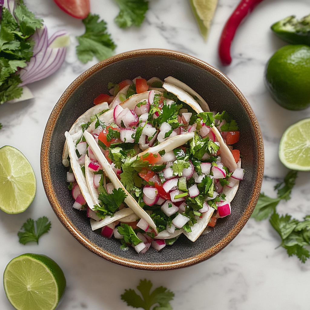 Recipe preparation for Radish Pico de Gallo