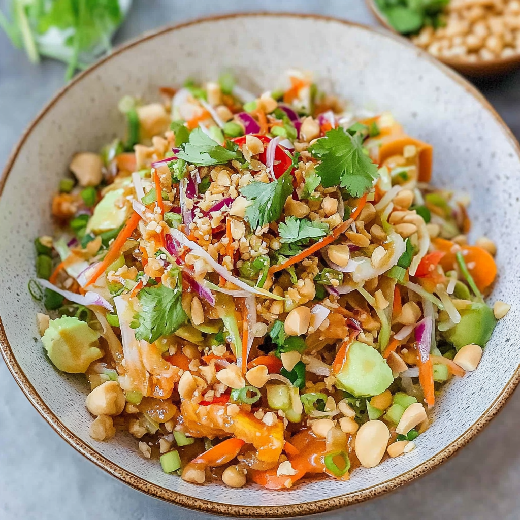 Recipe preparation for Thai Peanut Salad