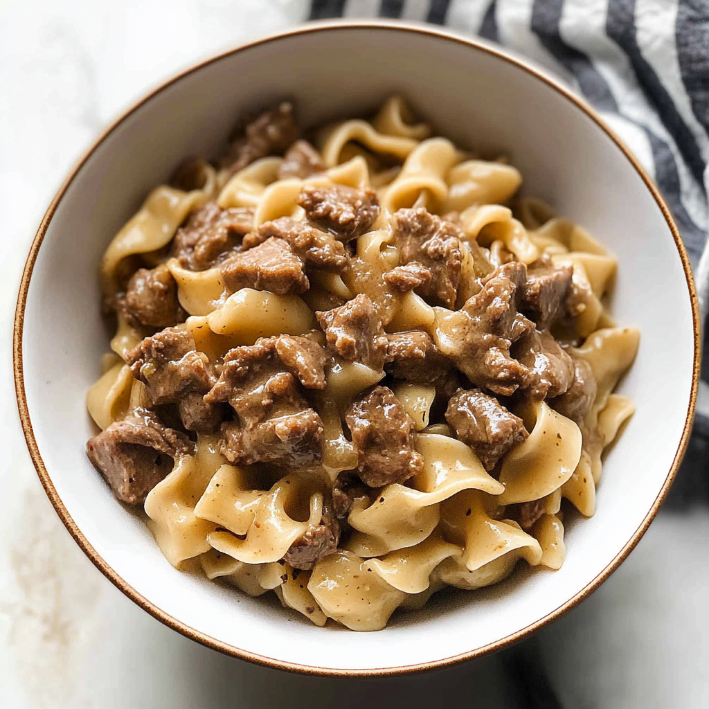 Recipe preparation for Beef and Noodles