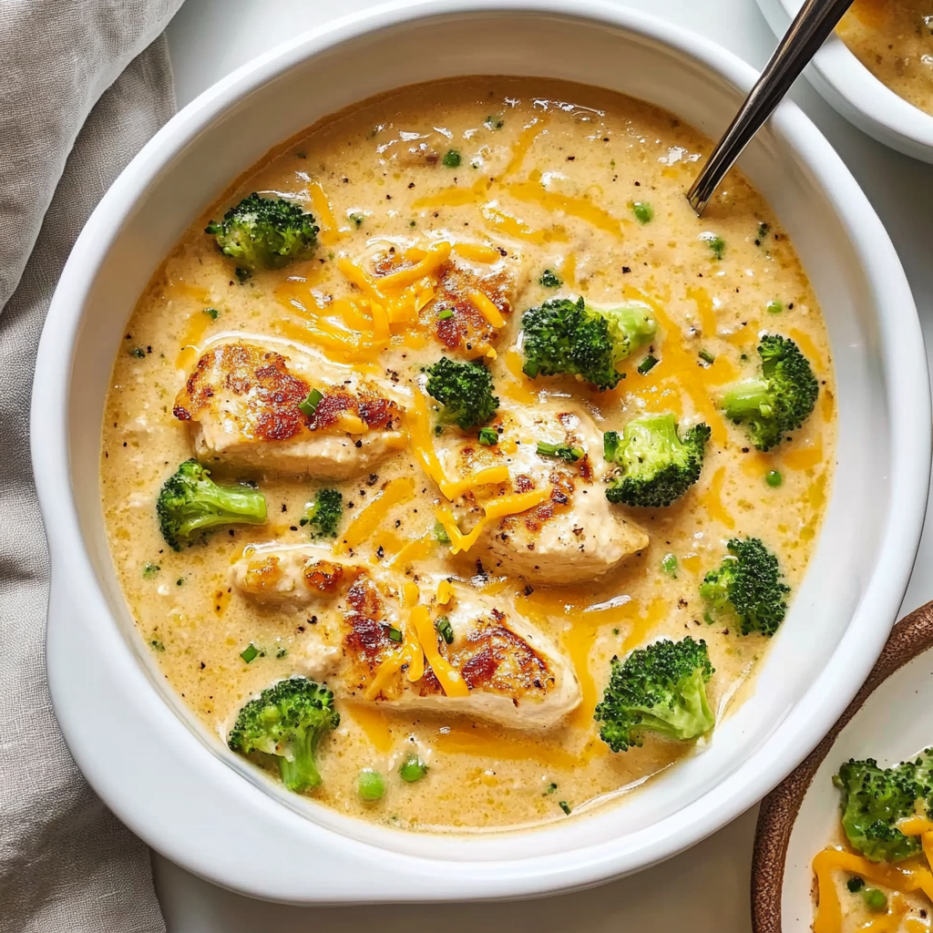 Recipe preparation for Crockpot Creamy Broccoli Cheddar Chicken