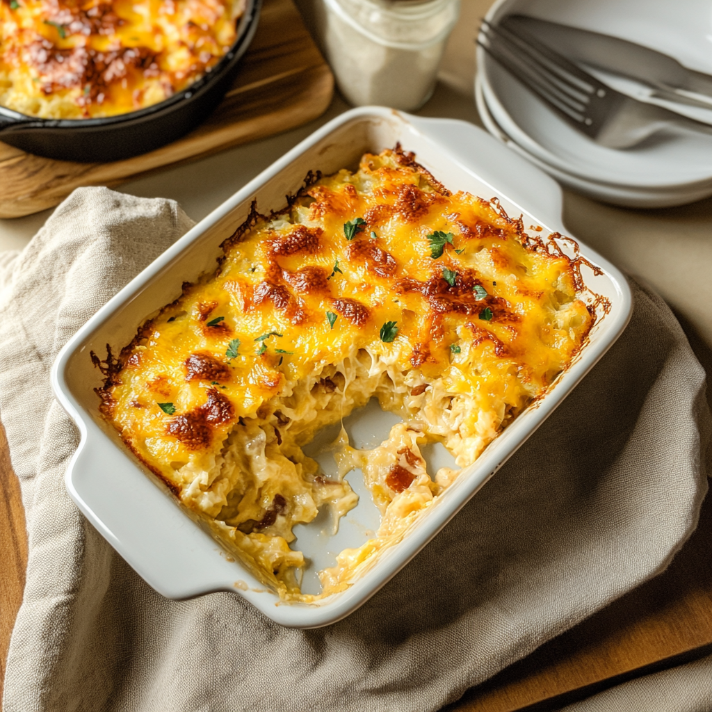 Recipe preparation for Breakfast Hash Brown and Egg Casserole