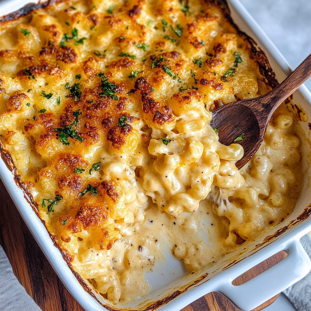 Recipe preparation for Delicious Baked Mac and Cheese Recipe