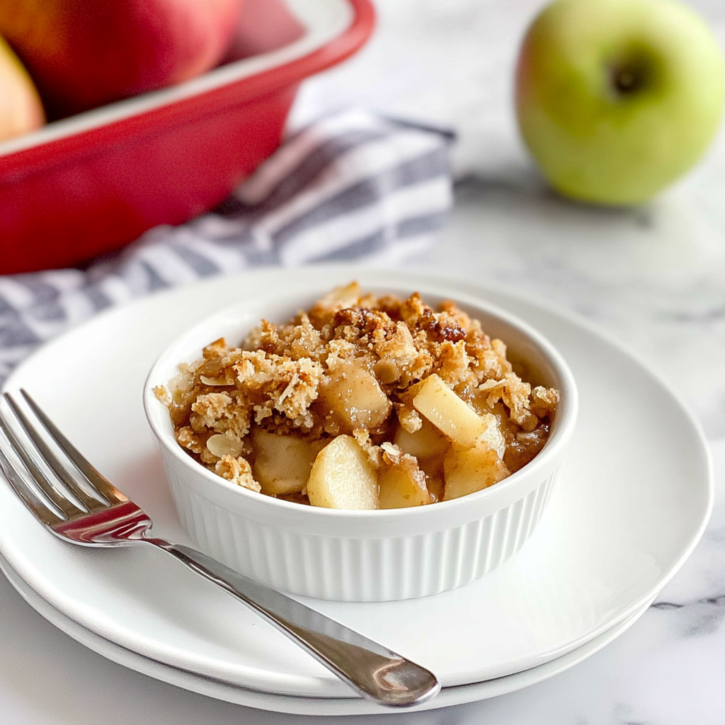 Recipe preparation for Individual Apple Crumble