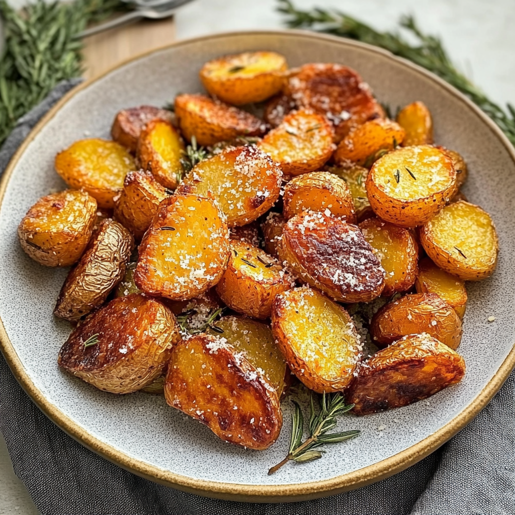 Recipe preparation for The Best Crispy Roast Potatoes Ever