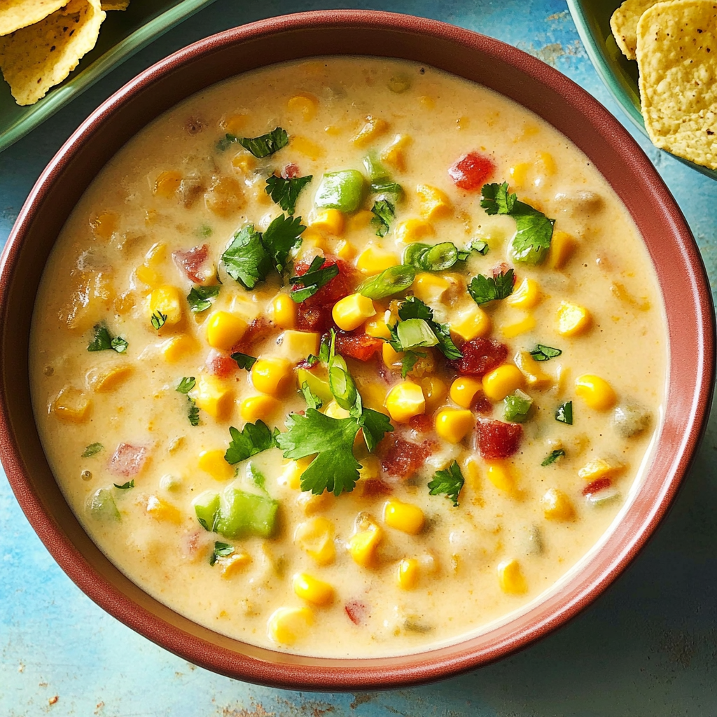 Recipe preparation for Mexican Street Corn Soup
