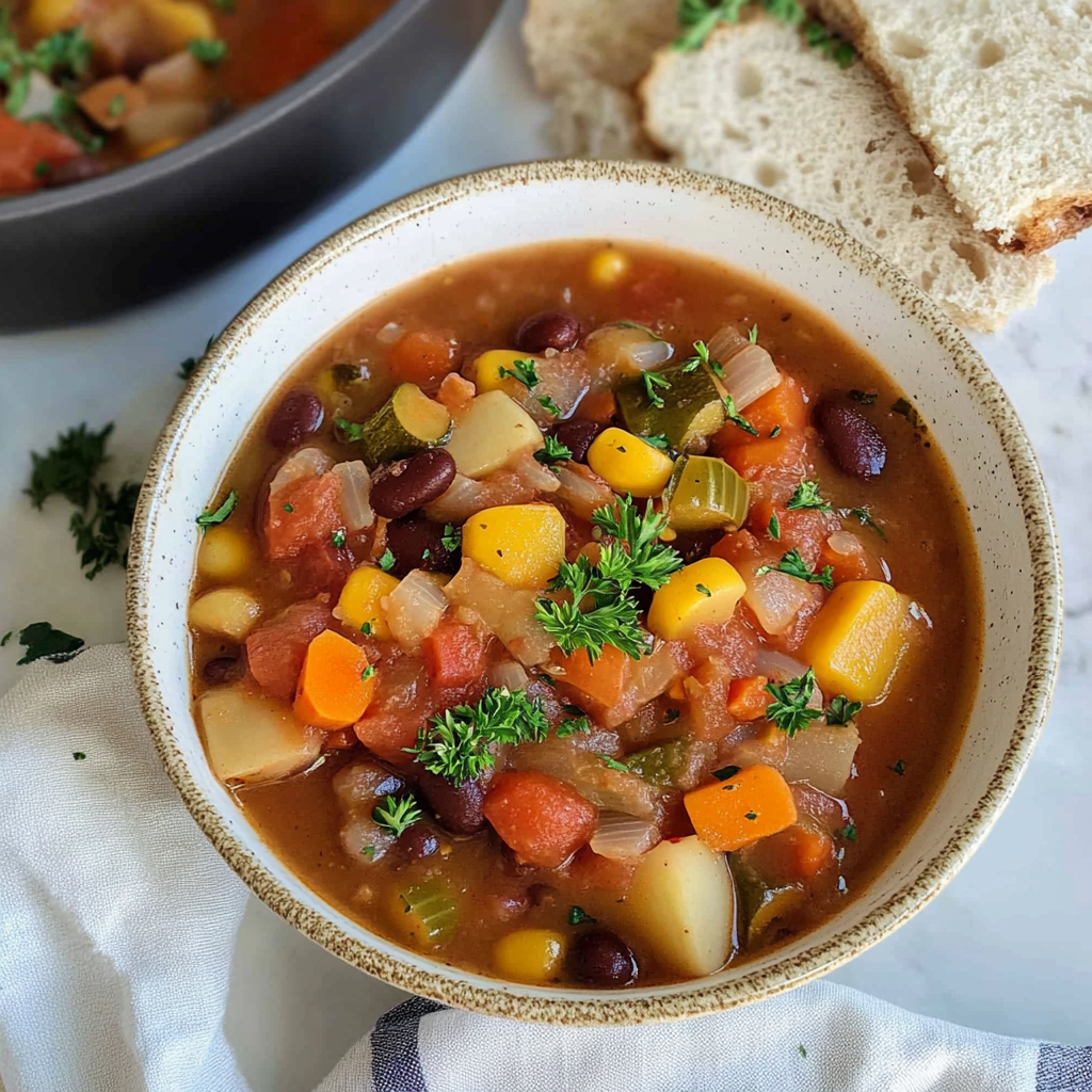 Recipe preparation for Vegetable Soup