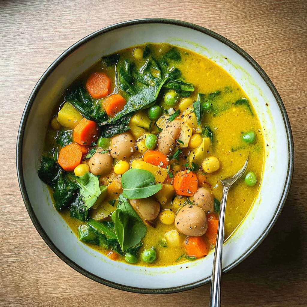 Recipe preparation for Anti-Inflammatory Veggie Soup With Turmeric