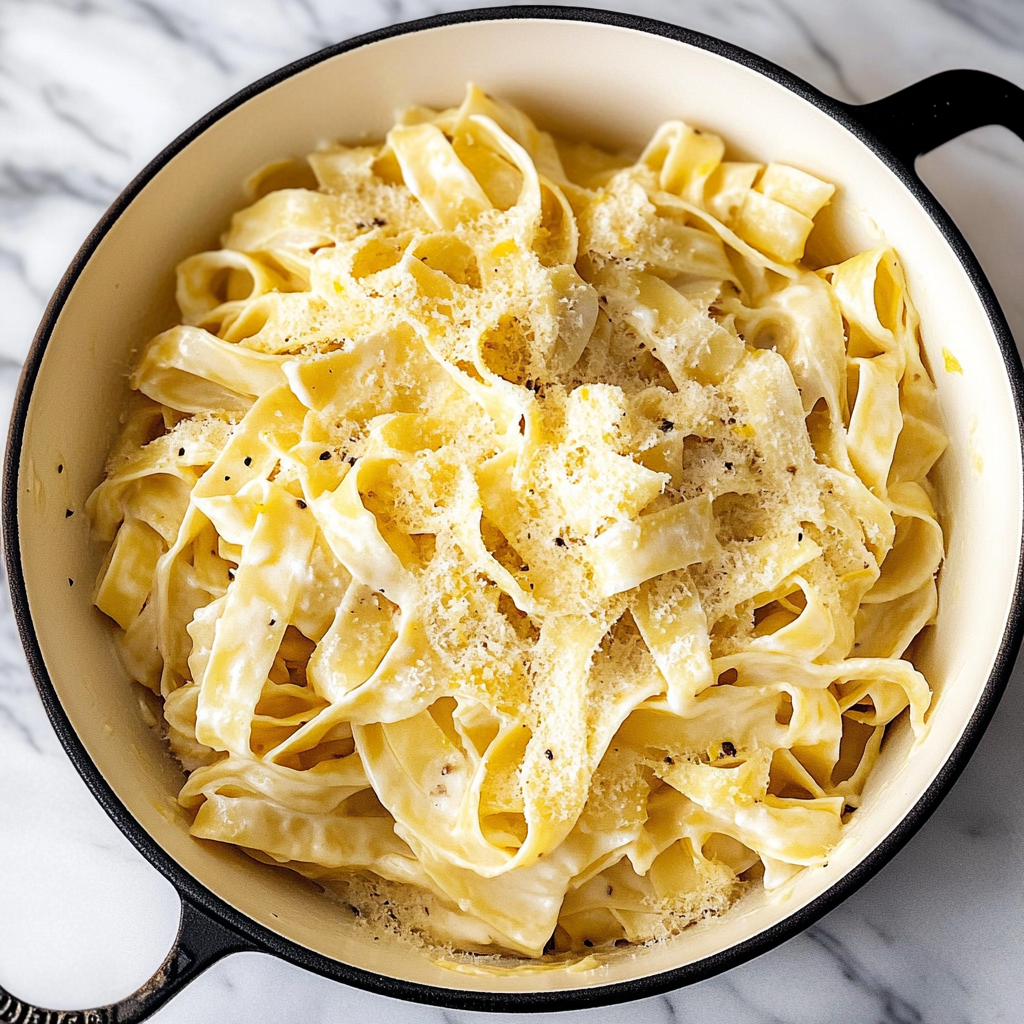 Recipe preparation for 20-Minute Creamy Lemon Pasta