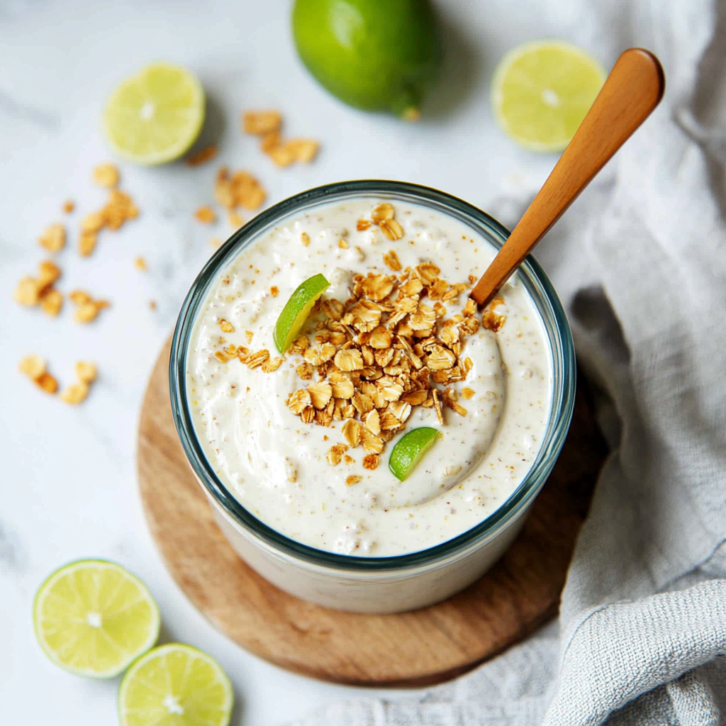 Recipe preparation for Key Lime Pie–Inspired Overnight Oats