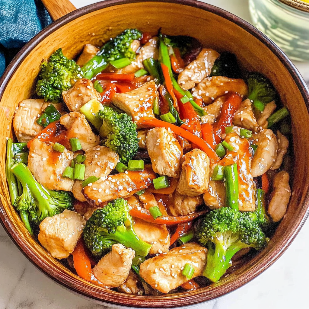 Recipe preparation for honey garlic chicken stir fry
