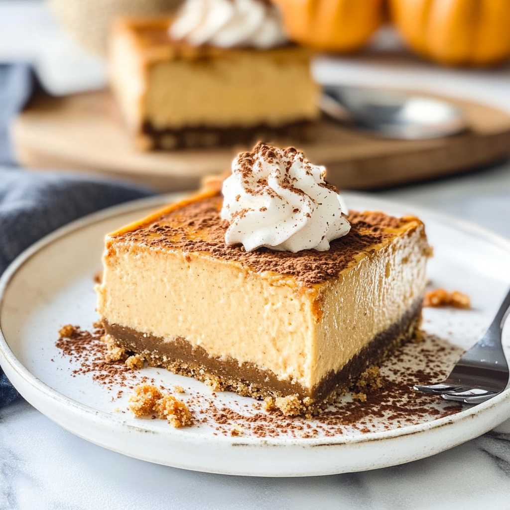 Recipe preparation for pumpkin cheesecake bars
