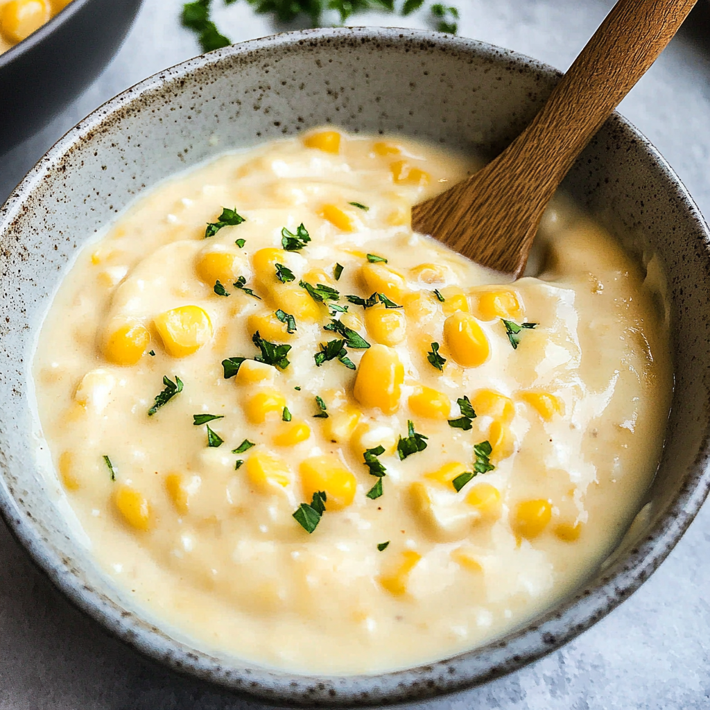 Recipe preparation for crockpot creamed corn