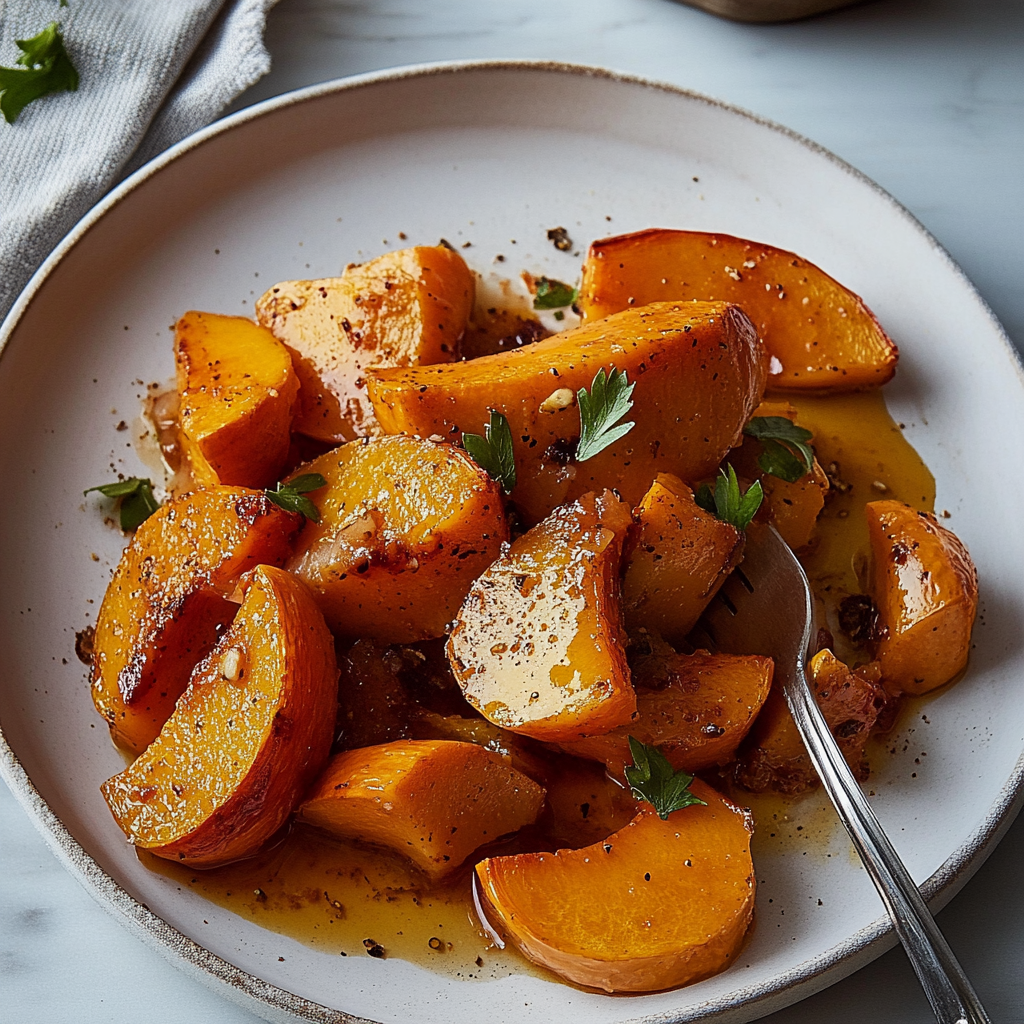 Recipe preparation for Roasted Butternut Squash