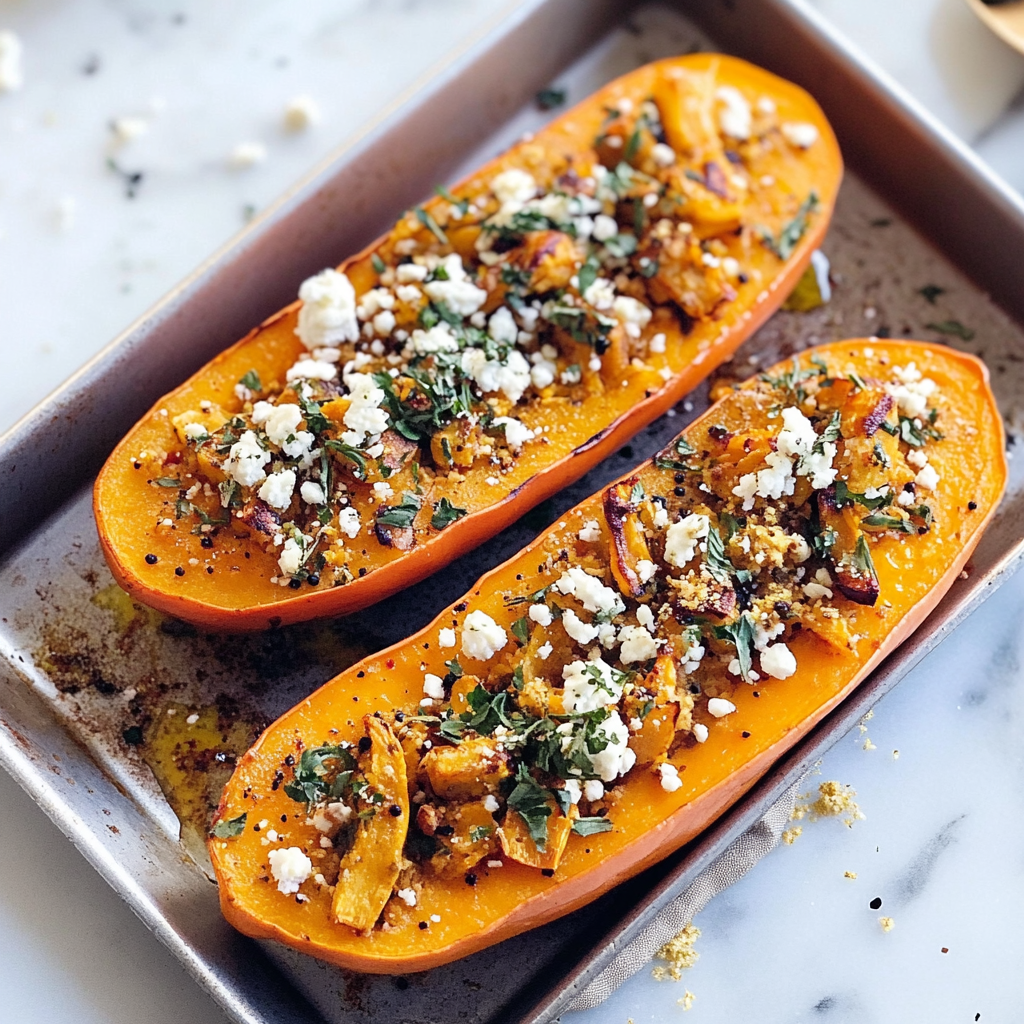 Recipe preparation for Butternut Squash and Whipped Feta Dip