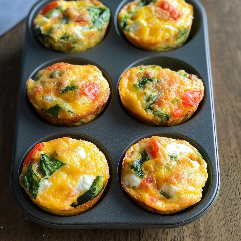 Recipe preparation for Egg White Muffins with Veggies