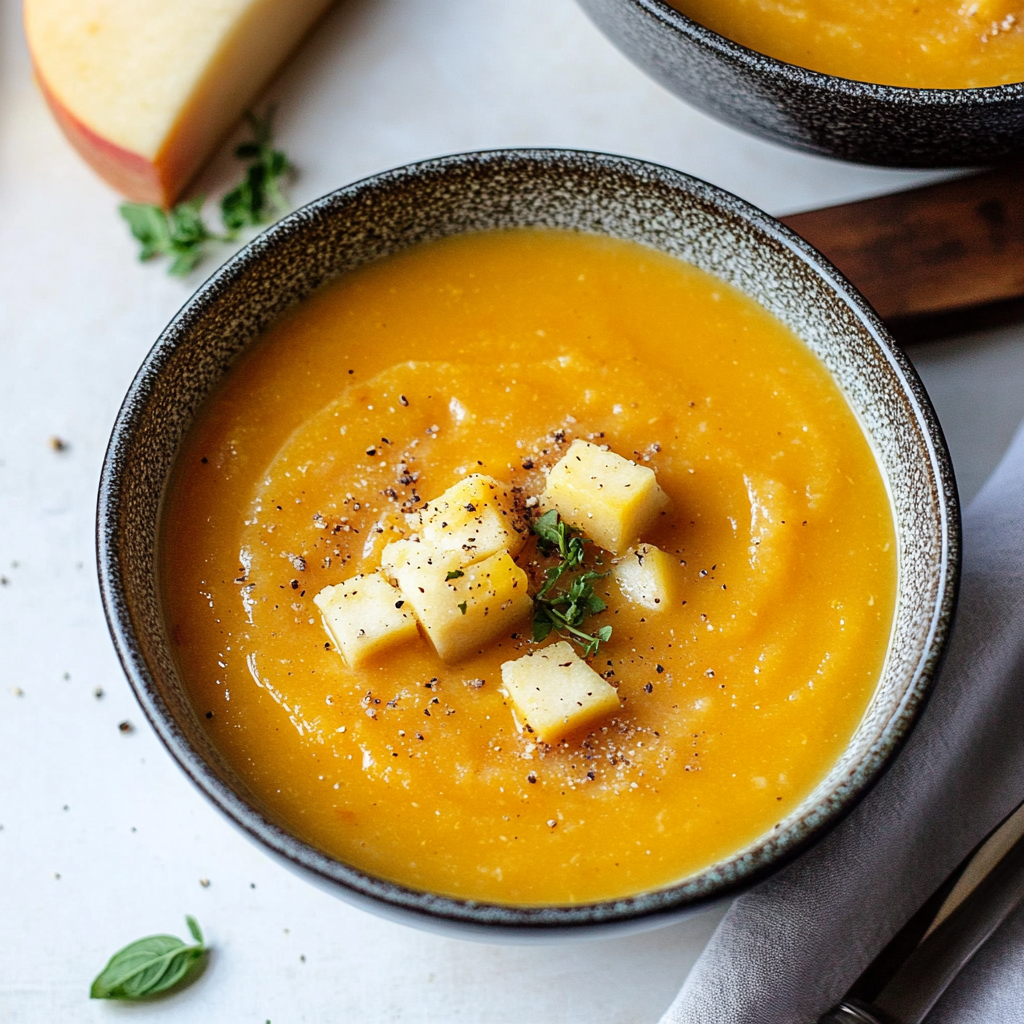 Recipe preparation for Roasted Butternut Squash & Apple Soup