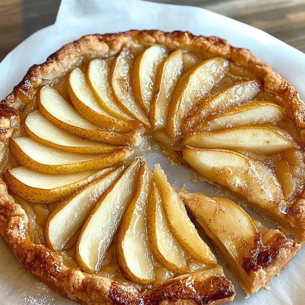 Recipe preparation for Spiced Pear & Ginger Galette