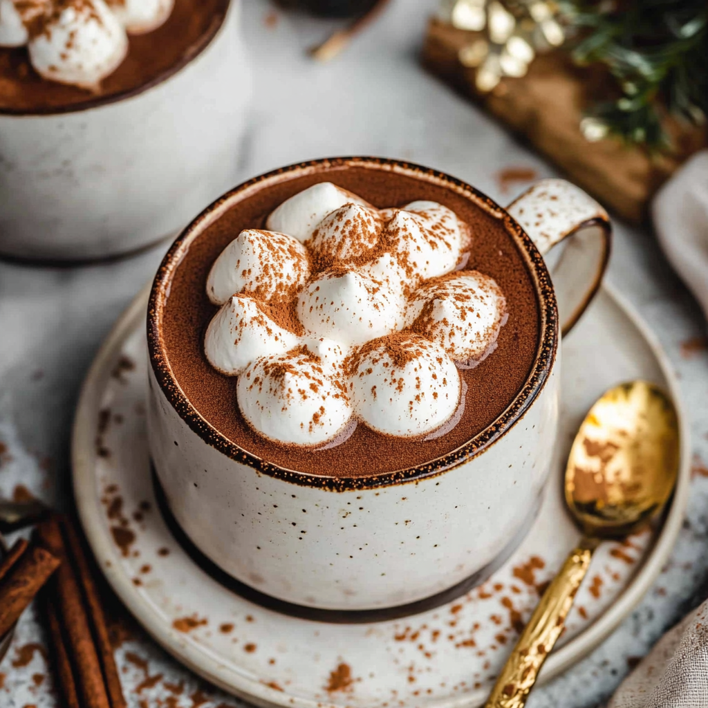 Recipe preparation for Cinnamon Chai Hot Chocolate