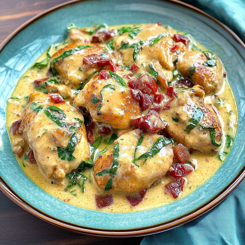 Recipe preparation for Crockpot Tuscan Chicken