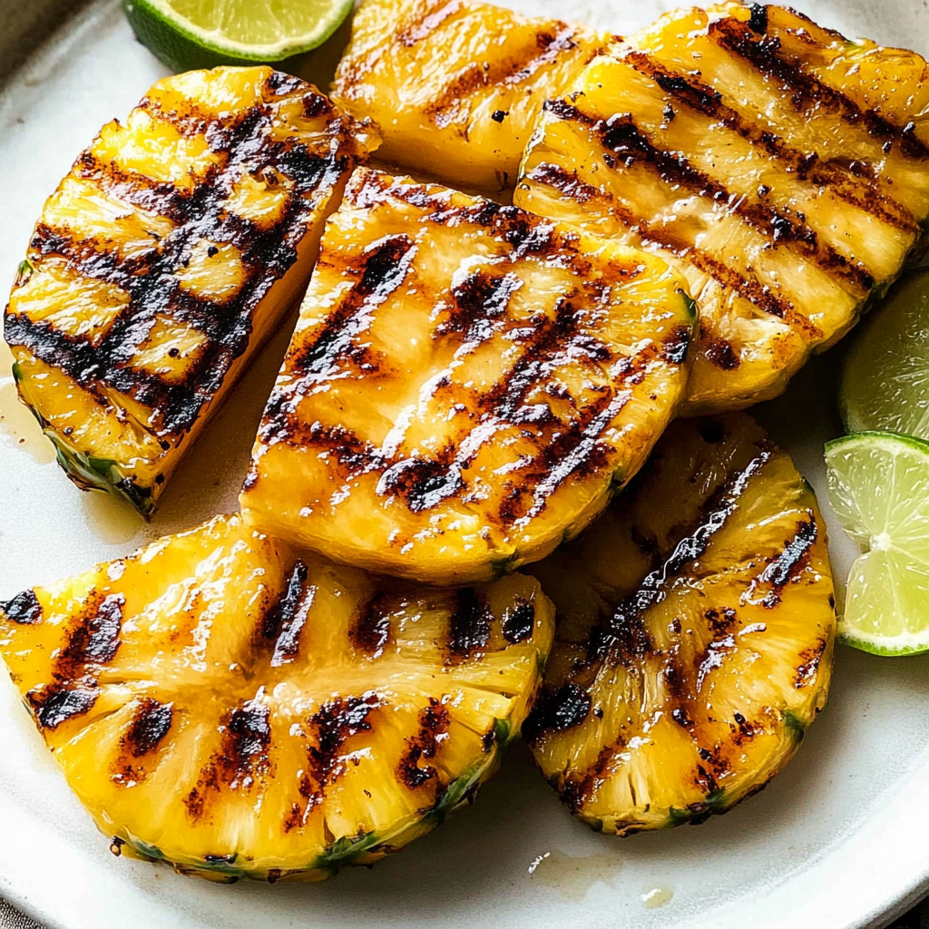 Recipe preparation for Grilled Pineapple